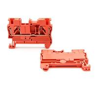 10Pcs PT2.5 Spring Terminal Block DIN Rail Mount 2.5mm² Screwless Compact Connector for Electrical Cabinets(PT-2.5-10 PCS-ORANGE)