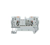 10Pcs PT4 Push-In Spring Feed-Through Strip Plug PT-4 Wire Electrical Connector Din Rail Screwless Terminal Block PT 4(PT4-Gray)