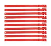 10PCS PU Goat Collar, Adjustable Livestock Collar for Farm Animal Cow Horse Sheep, 23 Inch Soft Durable Identification Neck Collar with Color Coding for Herd Management (Red)