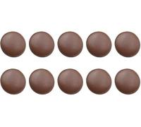 10pcs PU Leather Covered Buttons, Round Buttons with Shank for Clothes Sewing DIY Craft Projects, Coffee, 28mm