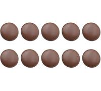 10pcs PU Leather Covered Buttons, Round Buttons with Shank for Clothes Sewing DIY Craft Projects, Coffee, 11.5mm