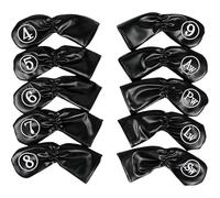 10Pcs PU Leathers Golfs Iron Head Cover Golfs Club Headcover Club Head Cover Fit Most Brands Iron Headcovers Sleeves