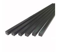 10pcs Pultruded Square Solid Carbon Fiber Rods, 500mm Length Robs, Width 2mm To 10mm Pure Rod(2x2x500mm)