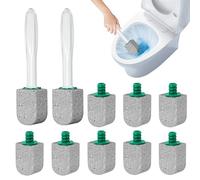 10pcs Pumice Stone for Toilet, 2 Handles, Replaceable Pumice Cleaning Stone, Toilet Limescale Remover, Strong Effect,Versatile Use on Swimming Pool, Bathroom Tiles