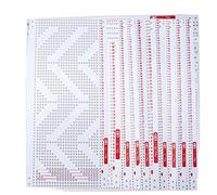10Pcs Punch Cards,Plastic White Soft Professional Hole Punched Index Cards for Household Knitting Machine