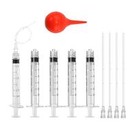 10Pcs Puppy Kitten Feeding Tube Kit for Small Animals, 10x Clear Feeding Syringe+10x Feeding Tube + 1x Bulb for Puppy Kitten Nestling Feeding, Scientific Labs and Measuring (3ml Syringe + 2mm Tube)