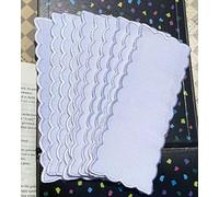 10pcs Pure White Embroidery Edged Book Mark to Cross Stitch, Blank Cross Stitch Bookmark for DIY