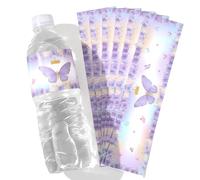 10PCS Purple Butterfly Labels Stickers - Aesthetic Vinyl Scrapbook Sticker for Adults, Cute Water Bottle Stickers for Jars, Laptops, Journals, Phone Case, DIY Crafts & Scrapbooking Supplies