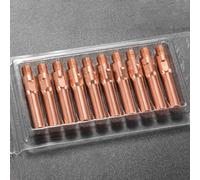 10PCS Purple Copper Conductive Tips for MIG Torch Compatible with 45x8.8mm Welding Nozzle, M6 Threaded Connection, 0.8-1.4mm Diameter for Stable Performance(1.2mm)