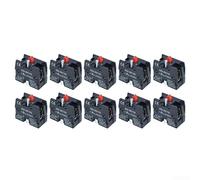 10Pcs Pushbutton Switch Auxiliary Contacts 10A Copper NO/for XB2-BE101C BE102C 22mm Hole Industrial Control(ZB2-BE102)
