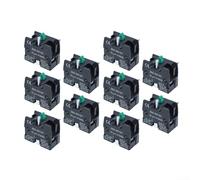 10Pcs Pushbutton Switch Auxiliary Contacts 10A Copper NO/for XB2-BE101C BE102C 22mm Hole Industrial Control(ZB2-BE101)