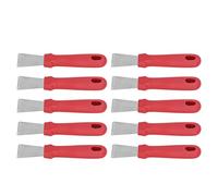 10Pcs Putty Knife Set Sturdy Durable Stainless Steel Ergonomic Design Nonslip Handle Wide Application Bench Scraper Paint Scraper for Kitchen Cleaning House Use Red 6.69 Inch 10
