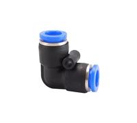10pcs PV Degree Elbow Pneumatic Quick Connector Plastic 4mm 6mm 8mm 10mm 12mm air Hose Connector Pipe Push-in Water Quick Connector(PV-10,10 PCS)