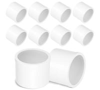 10pcs PVC Coupling Pipe Fittings Reducer 1-1/2 to 1-1/4 Inch | Slip Socket Adapter, Solvent-weld Compatible Pvc, for Plumbing and Irrigation Connections, White Finish
