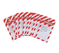 10PCS PVC Lockout Tag, Danger Do Not Operate Safety Warning Tagout Tags Front Back Label Lock Warning Sign with Grommet for Equipment