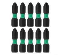10PCS PZ2 Screwdriver Bits Set, Heavy Duty Alloy Steel with 1/4 Inch | Hex Shank, Magnetic Driver Bits for Furniture, Home and Automotive Repair, 6 Lengths 25mm to 150mm(25mm)