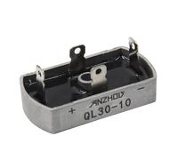 10PCS QL30-10 bridge stack single-phase rectifier bridge 30A single-phase bridge rectifier QL3010(Matching Radiator)