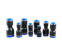 10PCS Quick Connect Pneumatic Air Fittings - Plastic Hose Connectors for 4mm, 6mm, 8mm, 10mm, 12mm Tubing Push-to-Connect Design(PG 6-4)