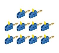 10Pcs Quick Connection Banana Plugs 32A Capacity Gold Plate Spring Contacts Accessory For Power Tests Equipment Industrial Banana Plugs Connectors