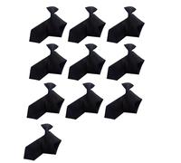10Pcs Quick Wear Clip On Necktie For Teens And Adult Soft Polyester Yarn Button Neck Tie School Uniform Family Gathering Clip On Tie For School Event
