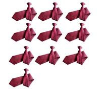 10Pcs Quick Wear Clip On Necktie For Teens And Adult Soft Polyester Yarn Button Neck Tie School Uniform Family Gathering Clip On Tie For School Event