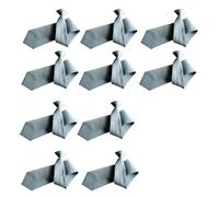 10Pcs Quick Wear Clip On Necktie For Teens And Adult Soft Polyester Yarn Button Neck Tie School Uniform Family Gathering Clip On Tie For School Event