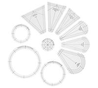 10Pcs Quilting Rulers, Acrylic Quilting Template Ruler Portable Sewing Patchwork Template Ruler with Different Shape for DIY Blanket Patchwork