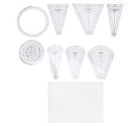 10pcs Quilting Rulers Set, Multifunctional Transparent Acrylic Sewing Templates for Quilting Sewing Craft, Includes 10 Rulers with Hardboard for Home Use