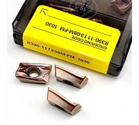 10pcs R390 11T304 11T308 11T320 PM1010 PM1025 PM1030 PM1040 PM1130 PM4240 Cermet Carbide Inserts CNC Lathe Metal Cutting Turning Tool(R390-11T308M-PM 1025)