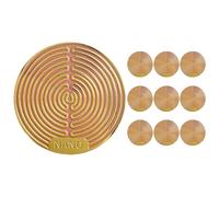 10Pcs Radiation Protection Phone Stickers,Shield Protection EMF Blocker Stickers for Phone, Anti-Electromagnetic Radiation, Easy to Install, Suitable for Mobile Phones and Tablets (Gold)