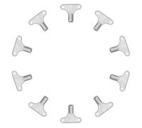 10pcs Radiator Bleed Valve Key 5x5mm Zinc Alloy Wrench for Winter Prep | Silver Metal Design, Supports Even Heat Distribution, Suitable for Heating Systems, Radiator Valves, Maintenance Technicians