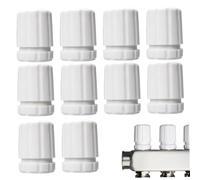 10Pcs Radiator Valve Caps Aging Resistant ABS Radiator Caps for Floor Heating Manifold Hand Wheel Switch White