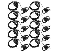 10Pcs Radio 2 Pin Advanced D Shape Clip-Ear Ptt Headset Earpiece Mic Way Radios GP88S GP300 GP68 GP2000