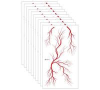 10PCS Raised Blood Vessels Texture Fake Tattooes Waterproof Safe Skin Friendly Body Art for Horror Theme Parties Realistic Horror Stickers