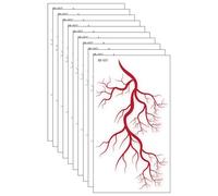 10PCS Raised Blood Vessels Texture Fake Tattooes Waterproof Safe Skin Friendly Body Art For Horror Theme Parties Sensitive Skin Safe Tattooes Stickers