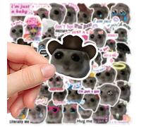 (10PCS RANDOM) 10/50PCS Funny Meme Stickers Sad Hamster Decals Cute Cartoon Notebook Luggage Graffiti Laptop Children Waterproof Stickers Toy