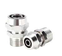 10PCS Rapid Fitting Pneumatic Push on Quick Connection Adaptors Male & Female Straight Elbow Tee Throttle & Swivel(8-01 (8mm-1l8),Swivel 10PCS)