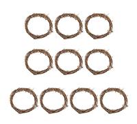 10pcs Rattan Circle Dream Catcher Hoop Twig Wreath Frame Diy Rattan Wreath Pendant Vine Natural Rattan Wreath Home Stuff Front Door Wreath Garland Diy Frame Wooden Willow Christmas