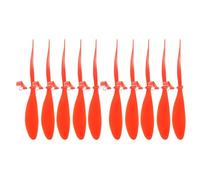 10pcs Rc Airplane Propeller 14.5Cm Orange Plastic Spiral Blades with Tail Hooks for Model Aircraft Repair and Stem Science DIY Projects