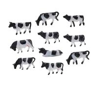 10Pcs Realistic Cow Models ABS Farm Animal Ornament Collectors, B | Farm Animal Model Toy for Decoration and Educational Use, Tiny ABS Cow Models for Kids Room Decoration