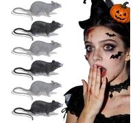 10pcs Realistic Fake Rat Mouse Toy Set - Medium 8. 65" Plastic Rat Mouse for Halloween Decorations Props - Scary Prank Toys Fake Pack for Haunted House, Trick-or-treat, Prank And Gag Jokes