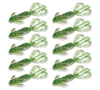 10PCS Realistic Shrimp Lures Flexible Construction Rhythm Meditative Scintillate for Attraction TPE Fishing with Internal Two Tone Jumping Lure Internal Reflective Topwater with Hidden Hooks Elastic