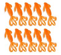 10PCS Realistic Shrimp Lures Flexible Construction Rhythm Meditative Scintillate for Attraction TPE Fishing with Internal Two Tone Jumping Lure Internal Reflective Topwater with Hidden Hooks Elastic