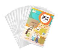 10PCS Recyclable Book Protectors for Students Clear Anti Tear Coverings Fits Various Textbook Size Kids Book Sleeves