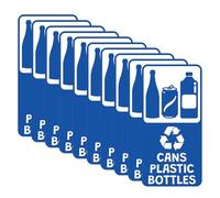 10PCS Recycle Sticker for Trash Bins Recycling Stickers for Trash Can Self-Adhesive Vinyl Recycling Bin Labels Waste Signs for Kitchen Necessity Home Essentials Home Work Indoor Outdoor Use