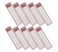 10Pcs Red Adhesive Vinyl Ladder Safety Inspection Tags for Scaffolds | Weatherproof Peel and Stick Labels, for Step Ladders, Equipment Checks, Workshops, Industrial Maintenance