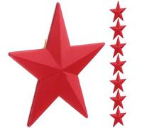 10pcs Red Aluminum Five Pointed Star Brooch Badge for Jackets | DIY Friendly Accessory, Versatile Use for Clothes, Present for Friends and Family, Men and Women