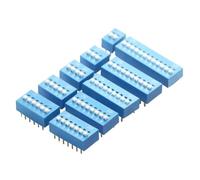 10PCS Red Blue Toggle Switch Spacing 2.54MM DIP Dial The Code Switch 1 2 3 4 5 6 7 8 9 10 12 PIN Quick Switch(Blue,DIP_10PCS_10P)
