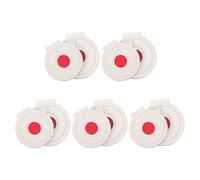 10pcs Red Center Shooting Target Disc for Training and Competition | PU Faux Leather, Four Layer Thickened Build, White Background with Bold Red Center, Backyard Practice