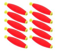 10pcs Red EVA Sea Fishing Float Bobber with Sliding Indicators | Big Fish Belly Design, Quick Depth Adjustment, for Shrimp and Sea Bass, Beginner Anglers